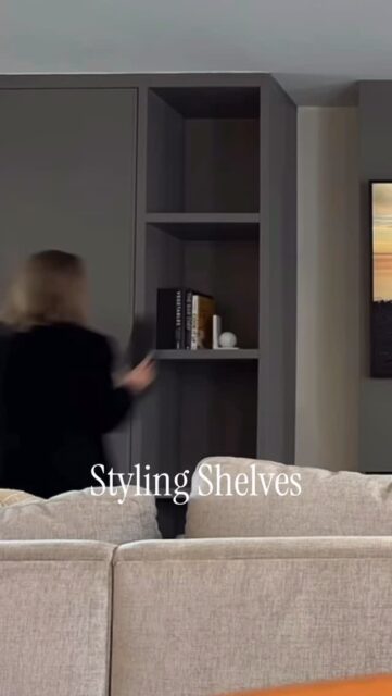I notice this all the time, shelves that look “done,” but still feel a bit off. Often it’s not the pieces, it’s how they work together.

When I’m styling shelves, I’m not just placing objects. I’m looking at balance, spacing, height, what your eye lands on first, and how everything flows from one section to the next.

It’s small shifts most people wouldn’t think to make, but they’re the difference between shelves that look okay and shelves that actually feel finished.

Save this for the next time you’re staring at your shelves wondering what’s missing.