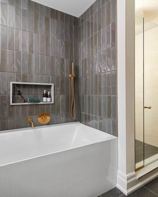 One of the first things Alex said was, “I’d love a separate tub and shower.” It had been on her wish list for years.
⠀⠀⠀⠀⠀⠀⠀⠀⠀
By borrowing a little space from the bedroom closet, we were able to make it happen. 
⠀⠀⠀⠀⠀⠀⠀⠀⠀
Now she has a large soaker tub for slowing down at the end of the day, a separate walk-in shower for busy mornings, and a bathroom that finally feels like it fits the way they live.
⠀⠀⠀⠀⠀⠀⠀⠀⠀
Interior Design: @mcnicolinteriordesigns
Photography: @arnalphotography
⠀⠀⠀⠀⠀⠀⠀⠀⠀
📍 Project Martin| Toronto Interior Designer
⠀⠀⠀⠀⠀⠀⠀⠀⠀
#interiordesignertoronto #mcnicolinteriordesigns