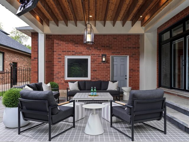 You know that point in summer when nobody actually wants to go back inside? THAT is what an outdoor living space should be designed for. Not just a couple chairs you drag out when people come over, but a proper extension of the house. 

Somewhere you can have coffee in the morning, hide from the midday sun, watch the game outside, and still be sitting there hours later when someone suggests opening another bottle.

For Project Abbey, the covered patio does exactly that. Deep seating, plenty of spots to pull up a chair, a TV, overhead lighting and the pool right there.

Interior Design @mcnicolinteriordesigns
Photography @arnalphotography

📍McNicol Interior Designs | Toronto Interior Designer

#interiordesignertoronto #homerenovation #outdoordesign