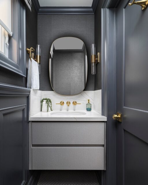 I have a theory that your powder room is allowed to be a little unhinged compared to the rest of your house. Think about it… you’re not spending three hours in here. 

It’s this tiny little room that guests pop into for five minutes, which makes it such a good place to take the design somewhere unexpected. Moody walls? Yep. Full-on botanical wallpaper? Absolutely. Dramatic marble, brass plumbing, funky lighting? Bring it.

I still want it connected to the rest of the home, but I never want a powder room to feel like we played it safe just because it’s small.

Interior design by @mcnicolinteriordesigns
Photography by @arnalphotography

📍McNicol Interior Designs | Toronto Interior Designer
⠀⠀⠀⠀⠀⠀⠀⠀⠀
#interiordesignertoronto #homerenovation #powderroomaesthetic