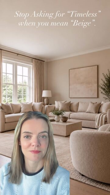 Stop asking for “timeless” when you mean beige 😅

Greige walls, beige sofa, beige rug… that’s not timeless. That’s four shades of afraid.

Timeless is one confident colour choice, surrounded by things you actually love.

What’s the boldest colour in your home? 👇

📍Toronto Interior Designer

#mcnicolinteriordesigns #torontointeriordesigner #designtips #colourinspiration #timelessdesign